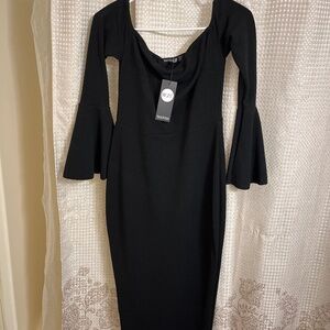 NWT Boohoo night collection black dress